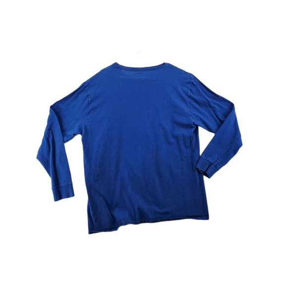 CHICAGO CUBS Shirt Men's Long Sleeve Crew Neck MLB Baseball Blue Extra Large - Picture 6 of 6